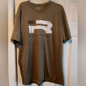 Iron Rebel Olive Green White XL Graphic T Shirt Lifting Gym Logo Tee USA Made